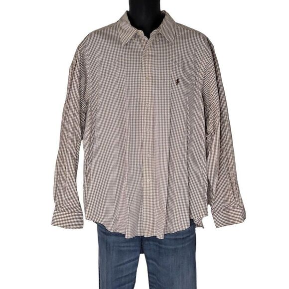 Polo Ralph Lauren Classic Fit Striped‎ Multicolor Sz XXL 18 Button Up Shirt Men - Picture 1 of 6